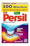 Persil Color Pulver (100 Waschladungen), Colorwaschmittel mit Tiefenrein-Plus Technologie bekämpft hartnäckigste Flecken, Waschpulver für leuchtende Farb