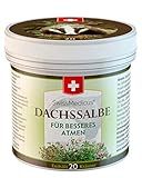 SwissMedicus DACHSSALBE - dachsfett - salbe - Enthält 20 Kräuter - zur Massage im Bereich von Brust - Hals - Nacken - Rücken und eventuell auch Stirn und Schläfe geeignet - 125