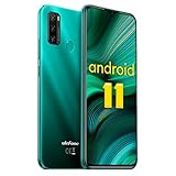 Ulefone Note 10 Android 11 Handys - 4G Smartphone ohne Vertrag Octa-Core 2+32GB(auf 128GB erweitern) 6,52-Zoll-Bildschirm 8+2+2MP Hauptkameras Gesichtsentsperrung/Fingerabdruck-ID/OTG (Grün)