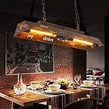Metall Pendellampe Retro Pendelleuchte Vintage Hängelampe Eisen-Stil Hängeleuchte Industrial für E27 Leuchtmittel geeignet für Wohzimmer Esstisch Küche Esszimmer Restaurant Keller Untergeschoss B