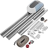 ANCNA Linearantrieb 1000N Automatischer Garagentoröffner Elektrischer Antrieb Automatische Toröffner Schiebetore Kit mit 3 Schienen 2 Fernbedienung