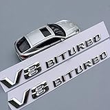 Vent -Trim Emblem Blade Logo V8 Biturbo + für AMG V8 C200 C300 E300 E400 W213 Auto Styling Side Aufkleber (Color : Blue)