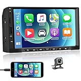 Hodozzy 2Din Autoradio 7 Zoll Touchscreen Carplay Android Auto Bluetooth Autoradio Universal Multimedia MP5 Player Auto mit FM Radio + Rückfahrk