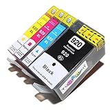 *TiToPaten®* 4 Druckerpatronen mit CHIP kompatibel für HP 920XXL BK, 920XL Multipack Set für HP Officejet 6000 6500 7000 7500 Wireless mit Chip und Füllstandsanzeig