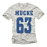 Coole Spencer T-Shirts grau MÜCKE 63 T-Shirt Größe M