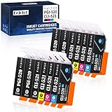 Eejetch Kompatibel 520XL 521XL Patronen Ersatz für Canon PGI-520 CLI-521 Druckerpatronen arbeiten mit Canon Pixma MP560 MP640 MP550 MP540 MP620 MP630 MX860 MX870 MP980 MP990 iP3600 iP4600 iP4700