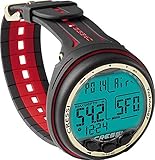 Cressi Erwachsene Giotto Diving Computer Premium Tauchcomputer, Schwarz/Rot, One S