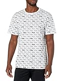 FILA Herren Men's AOP Graphic Logo Tee T-Shirt, Weiß, M