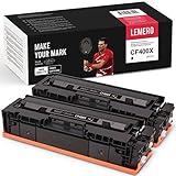 2 LEMERO Kompatibel für HP 201X 201A CF400X CF400A XL Toner für HP Color Laserjet Pro M250 Series M252 M252N M252DN M252DW M270 Series MFP M274N M274DN M277N M277DW Drucker, Schw