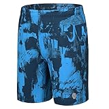 PIQIDIG Youth Jungen Loose Fit Athletic Shorts Quick Dry Active Shorts mit Tasche 2-Pack - Blau - M