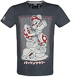 Super Mario Piranha Plant T-Shirt blau meliert XXL