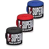 Supera elastische Boxbandagen 4,5m mit Daumenschlaufe – Box Bandagen für Kickboxen, Muay Thai & MMA – Set mit Trainings Bandage mit Klettverschluss für das Handgelenk