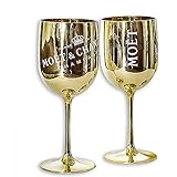 Moet and Chandon Gold Ice Imperial Champagnergläser, Kunststoff, 2 Stück