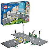 LEGO 60304 City Straßenkreuzung mit Ampeln, Bauset mit im Dunkeln leuchtenden S