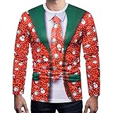 Zhiyao Herren Damen Weihnachten Christmas Hoodies Lustige kreative 3D Pullover Sweatshirt für Jungen Mädche Kapuzenpullover Spaß Hooded Langarm C