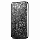 SOUFU Hülle für Apple iPhone 13 Pro Max,Stilvolles Aussehen Premium Leder Flip Handyhülle Hülle Cover,mit [Kartenfach] [Standfunktion] [Automatische Adsorption Magnetische] Cover-Schw
