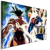 AK ART Son Goku Vegeta Dragonball Super Leinwandbild Kunstdruck Wandbild TOP XXL (60 x 40 cm)