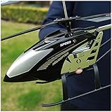 Hubschrauber Ferngesteuert Groß Outdoor RC Helikopter 2.4 GHz LED Gyro Schwebefunktion, Fernbedienung Hubschrauber, Einfach Zu Fliegen, Sehr Stabil (Color : Black 50cm)