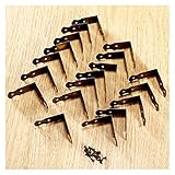 ZXCVB 20 Teile der antiken Bronze Ecke Protector Möbelzubehör Schmuckkabinett Geschenkbox Holzkiste Dekoration Fußbein Metall 45mm / 80mm (Color : Size 45x13mm)