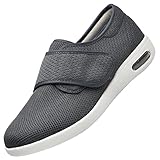 Hausschuhe für Frauen Memory Foam Arthritis,Herren Memory Foam Hausschuhe Bequemes warmes Plüschfleece Arthritis Ödem geschwollenes Haus,Dark gray▁40