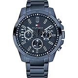Tommy Hilfiger Herren Multi Zifferblatt Quarz Uhr mit Edelstahl Armband 1791560