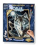 Schipper NOR26604 609240660 Malen nach Zahlen, Wölfe - Bilder malen für Erwachsene, inklusive Pinsel und Acrylfarben, 24 x 30