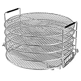 Dehydrator Rack 5 Ebenen stapelbar Edelstahl Lebensmittel Trocknen Ständer Rack Geeignet für 6,5 und 8 Quart Schnellkochtöpfe und Air Friteusen für Ninja F