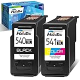 HavaTek Remanufactured 540 XL Schwarz 541 XL Farbe Druckerpatronen für Canon PG-540XL CL-541XL Multipack Tintenpatronen für Canon Pixma TS5150 TS5151 MG3500 MG3650 MG2250 MG3550 MG3150 MG3200 Druck