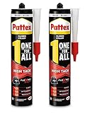 Pattex One for All High Tack Kleber weiß/Extra stark haftender Alleskleber ohne Lösungsmittel - für schwere Anwendungen/2 x 460g