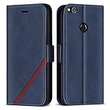 KKEIKO Hülle für Huawei P8 Lite 2017 / P9 Lite 2017 / Honor 8 Lite, PU Leder Magnet Schutzhülle mit Kartenfächer und Ständer, Stoßfest Brieftasche Klapphülle für Huawei P8 Lite 2017, B