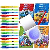 BONNYCO SuperZings - UV Stift und Notizbuch, 16 Stück Mitgebsel Kindergeburtstag Jungen & Mädchen | Kindergeburtstag Gastgeschenke, Adventskalender Inhalt und kleine Geschenke fü