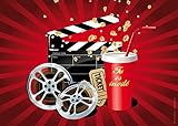 Kino-Einladungen auf Französisch: Paket mit 10 Einladungskarten für einen nächsten Kindergeburtstag im Kino der Editon Colibri (10716 FR)