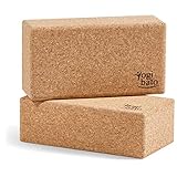 Yogibato Yogablock Kork made in Portugal | Yoga Block 2er Set | Natur Korkblock mit E-Book für Yoga Fitness Pilates – Hatha Klotz Cork Brick – Yogaklotz 100% Naturkork