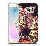 Head Case Designs Offiziell Zugelassen James Booker Burger & Pommes Raum Katze Soft Gel Handyhülle Hülle Huelle kompatibel mit Samsung Galaxy S7 Edg