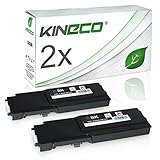 2 Toner kompatibel für Dell C2660DN, C2665DNF, C2600 Series - 593BBBM - Schwarz je 3.000 S