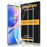 [2 Stück] UniqueMe Schutzfolie für Oneplus 8 Pro Folie, Oneplus 8 Pro Flexible Displayschutzfolie Soft HD TPU Klar Display