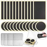 Fahrrad Flickzeug Set, Fahrradflickzeug Set Selbstklebend Flicken Leimlose Patches Reifen Reparaturset mit Metall Raspel, Fahrradreifen Reparaturset Patch Flickset für Mountainbike/R