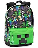 Minecraft Rucksack für Jungen Kinder Black Gamer Bag School Rucksack Einheitsgröß