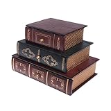 OKwife Aufbewahrungsbox Schreibtisch Organizer Holz Vintage Retro Buch Design Geschenke Schmuck