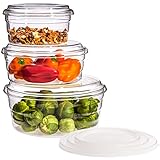 Trendglas Jena Mikrowellen 3-er Set Centric GP mit Glas- und Kunststoffdeckel (0,5/0,8/1,6 Liter)