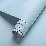 KINLO Klebefolie Selbstklebend Klebefolie Blau matt, Klebefolie Möbelfolie Wasserdichte Dekofolie ölbeständige Tapete PVC Möbelfolie Folie Tapete Dekofolie für Tische Wand(60*500cm)