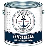 Fliesenlack GLÄNZEND Signalweiß RAL 9003 Weiß Fliesenfarbe im SET // Hamburger Lack-Profi (1 L)