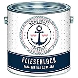 Fliesenlack GLÄNZEND Weiß RAL 9010 Fliesenfarbe im SET // Hamburger Lack-Profi (1 L)