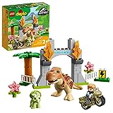 LEGO 10939 DUPLO Jurassic World Ausbruch des T-Rex und Triceratops, Dinosaurier Spielzeug Set für Kleinkinder ab 2 J