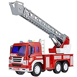 Yifuty Feuerwehrzeugauto, Leiter, Löschwassertank, Feuerwehr LKW, Fahrzeug-Set, Große Kinder Boy Auto-Modell, vorzüglichen Simulation Maßstab 1:16 (Color : EIN)