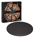 Navaris Pizzastein XL für Backofen Grill aus Cordierit - Pizza Stein Ofen Flammkuchen - Gasgrill Holz-Kohle Herd Teller rund 30,5cm - g