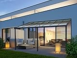 VITRO Terrassenüberdachung Echtglas Aluminium Carport Bausatz 7x4 6x3 5x3 5x3,5m (4 x 3m)