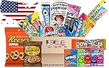 Süßigkeiten Box USA | Deine 21 tlg. Süßigkeitenmischung inklusive frischem Popcorn | XXL USA BOX MIAMI