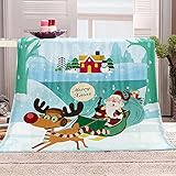 WWQAYZ Kuscheldecke Weihnachten Weiche Flauschige Plüsch Decke Flanell Fleecedecke TV-Decken Sofadecke Wohndecke Mikrofaser Couchdecke Warm Gemütlich Langlebig 150 x 200