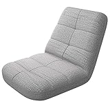 bonVIVO Easy Lounge, Gepolsterter Bodenstuhl faltbar, Komfortables Sitzkissen mit Rückenlehne für Zuhause und Büro, Bodensitzkissen mit Verstellbarer Lehne für Meditation oder Gaming, blau oder g